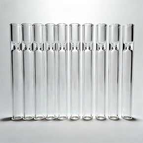 Rinercber 10 Pcs Borosilicate Blowing Tubes, 3.9 Inch Length, 7mm ID, 12mm OD, 2mm Wall Thickness - High Temp Resistant for Industrial, Laboratory, and Craft Projects, With Cleaning Brush in Kuwait