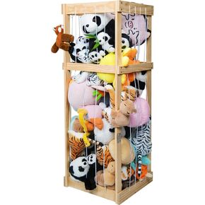 Stuffed Animal Storage with Large Capacity, Stuffed Animal Zoo Toy Storage, Large Wood Plushies Storage Organizer for Kids Room Nursery Play Room Bedroom in Saudi Arabia
