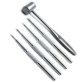 أدوات Dnetal Split Ridge Chisels Mallet المزروعة من الفولاذ المقاوم للصدأ 5 قطع in Kuwait