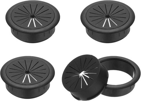 PATIKIL Desk Grommet 2", 4 Pcs Plastic Desk Hole Cover Cable Grommet Cord Hole Cover Flexible Table Wire Organizer with Saw for Wires Cables Through The Countertop, White in Kuwait