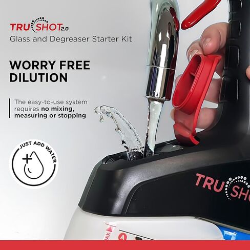 SC Johnson Professional TruShot 2.0 Multi-Surface Glass & Degreaser Mobile Dispensing System Starter Pack, 1 Trigger Dispenser, 2 Cleaning Concentrate Cartridges, for Professional Use in Saudi Arabia