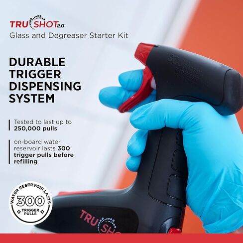SC Johnson Professional TruShot 2.0 Multi-Surface Glass & Degreaser Mobile Dispensing System Starter Pack, 1 Trigger Dispenser, 2 Cleaning Concentrate Cartridges, for Professional Use in Saudi Arabia