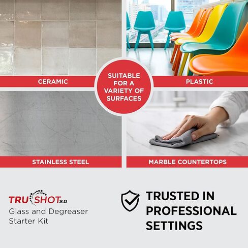 SC Johnson Professional TruShot 2.0 Multi-Surface Glass & Degreaser Mobile Dispensing System Starter Pack, 1 Trigger Dispenser, 2 Cleaning Concentrate Cartridges, for Professional Use in Saudi Arabia