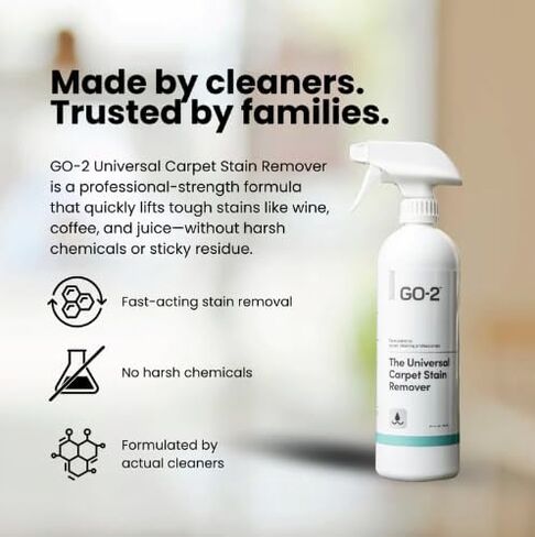 GO-2 Universal Carpet Stain Remover, Liquid, Citrus Scent, 24 OZ, Scented, for Carpet in Saudi Arabia