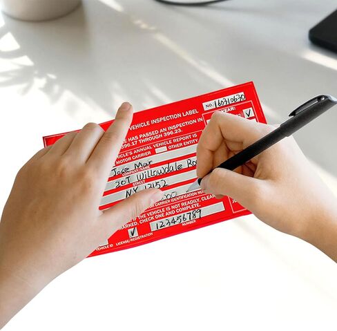 PUNCHMAN 30 Pack Red Aluminum Self-Adhesive Labels - Permanent Organizational Tags for Office, Inventory, Asset Management | 6" X 3.5" Durable Adhesive Labels in Kuwait