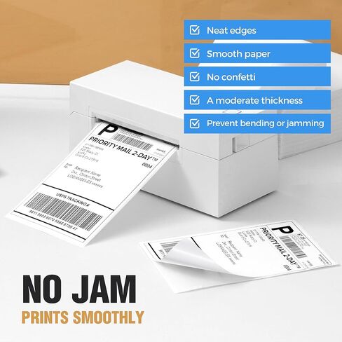 LuckyGuard Fanfold 4" x 6" Direct Thermal Labels 4000 Thermal Printer Paper 8 Stacks Shipping Labels in Saudi Arabia