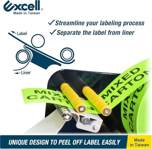 LD-618 Tabletop Metal Label Dispenser, Heavy Duty, Up to 3 Inch Core Diameter, Up to 6.5 Inch Labels, Suction Cups Base, Removable Roll Dividers in Kuwait