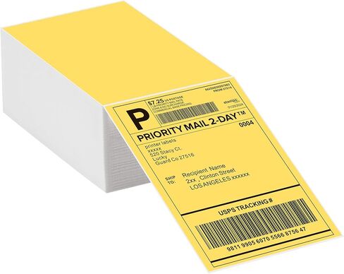 LuckyGuard Fanfold 4" x 6" Direct Thermal Labels 4000 Thermal Printer Paper 8 Stacks Shipping Labels in Saudi Arabia