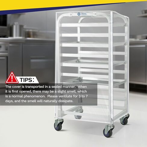 BIEAMA 10-Tier Half Sheet Pan Rack with Cover, Bun Pan Rack Cover, Aluminum Bakery Racks, Home Commercial Kitchen Bakery Cooling Rack, Speed Rack with 4 Wheels in Saudi Arabia