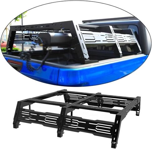 Universal Retractable Roof Tent Rack Aluminium Roll Bars Pickup Truck Bed Rack in Kuwait