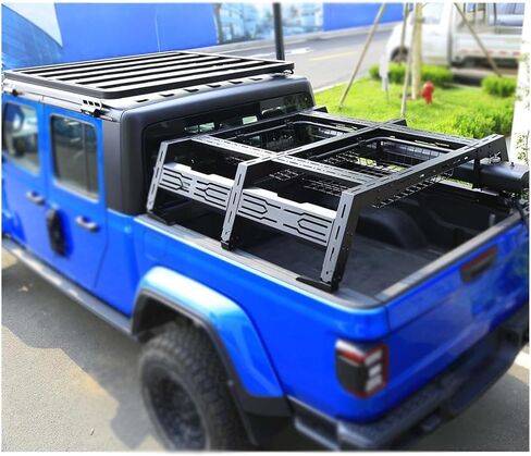 Universal Retractable Roof Tent Rack Aluminium Roll Bars Pickup Truck Bed Rack in Kuwait