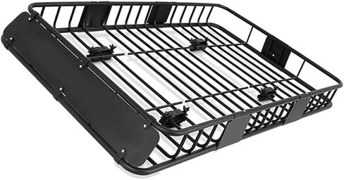 العالمي 150 رطل دائم الصلب توسيع شاحنة SUV سقف السيارة على السطح الأمتعة سلة البضائع عربة الرف in Kuwait