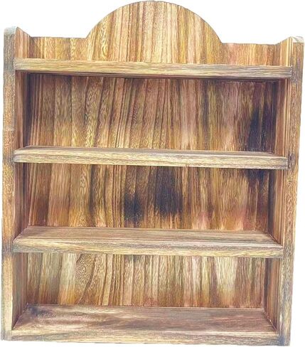 رف رف من الخشب الصلب الريفي من Craftbay لجرار توابل قرية لينوكس - منظم عرض مثبت على الحائط أو سطح الطاولة لمنازل التوابل الصغيرة القابلة للتحصيل in Kuwait