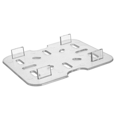 TOPZEA 24 Pack Plastic Drain Shelf for 1/6 Size Food Pan, Clear Plastic Food Grate, Drain Grid Trays Draining Rack with Feet for Food, Fruit, Vegetable Drainage, Salad Prep Station, Kitchen in Saudi Arabia