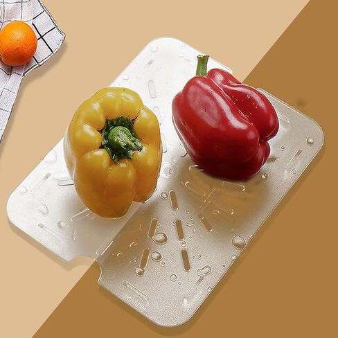 ArrErr 4 عبوات من رف تصريف الطعام من البلاستيك الشفاف، صينية تصريف سفلية من البلاستيك الشفاف مقاس 1/6، مقالي طعام من البولي كربونات الشفافة مع أغطية، مقالي من البولي كربونات التجارية قابلة للتكديس العميق، مطبخ ومطعم لإعداد الطعام in Kuwait