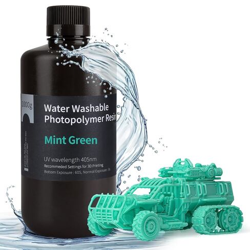 ELEGOO 8K Water Washable 3D Printer Resin, 405nm UV Curing Photopolymer Resina Best for 12K/14K/16K Saturn Mars Jupiter MSLA DLP LCD Impresora 1000Gram Space Grey in Saudi Arabia