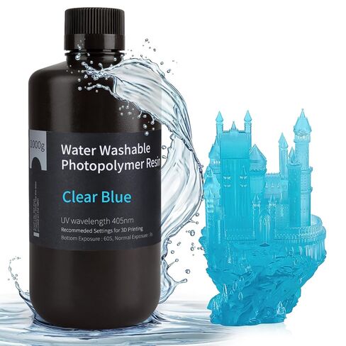 ELEGOO 8K Water Washable 3D Printer Resin, 405nm UV Curing Photopolymer Resina Best for 12K/14K/16K Saturn Mars Jupiter MSLA DLP LCD Impresora 1000Gram Space Grey in Saudi Arabia