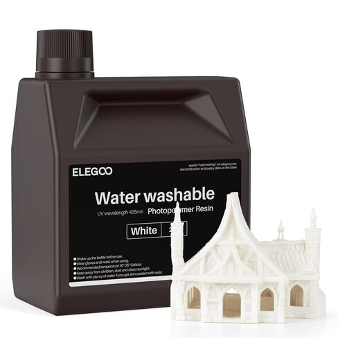 ELEGOO 8K Water Washable 3D Printer Resin, 405nm UV Curing Photopolymer Resina Best for 12K/14K/16K Saturn Mars Jupiter MSLA DLP LCD Impresora 1000Gram Space Grey in Saudi Arabia