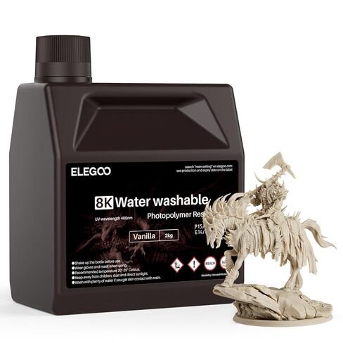 ELEGOO 8K Water Washable 3D Printer Resin, 405nm UV Curing Photopolymer Resina Best for 12K/14K/16K Saturn Mars Jupiter MSLA DLP LCD Impresora 1000Gram Space Grey in Saudi Arabia