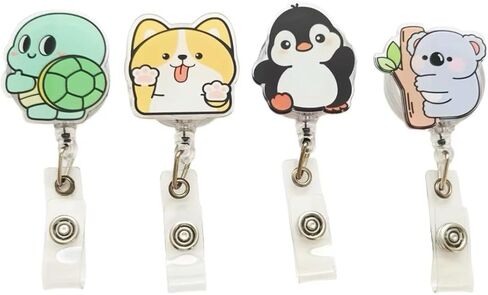 6 Pcs Nurse Badge Reel,Cute Heart Nursing Badge Holder, Medical Badge Clip,Funny Retractable Badge Reels, Nurse Accessories, Gift for Nurses Doctors Nursing Students in Saudi Arabia