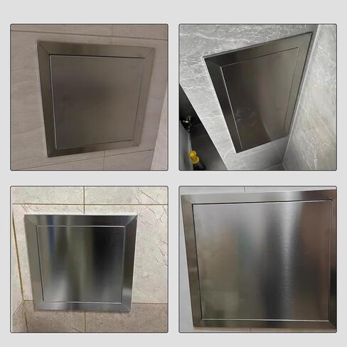 Reinforced Access Panel with Push-Button Switch - Compact 10x10in Wall Access Door for Easy Electric Cable Access in Bathroom, Garage, or Basement (250x250mm) in Saudi Arabia