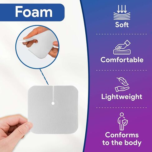 إسفنجات تصريف رغوية 4x5-10 وسادات معقمة غير ذات حدود - إسفنجات مقسمة غير لاصقة وعالية الامتصاص للتصريف - جيدة للأنابيب الوريدية، وأنابيب G، ومستلزمات ثقب القصبة الهوائية in Kuwait