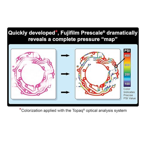 Fujifilm Prescale Pressure Film Mini Sample Pack - Pressure Indicating Film - 6 Ranges; Ultra Low; Super Low; Low; Medium, High, PressureX Micro - Best Practices Guide Included in Kuwait
