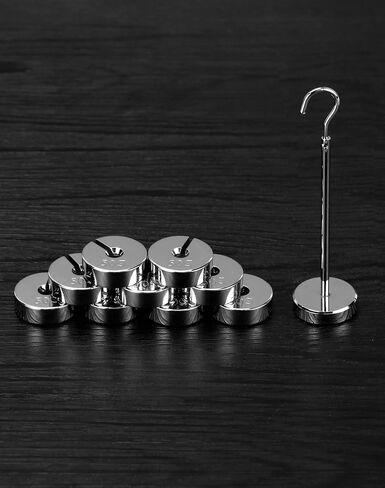 QWORK 4 مجموعة من الأوزان المشقوقة، 9 قطع مجموعة كتلة مشقوقة مع شماعات - 9 أوزان (50 جرام) - 500 جرام in Kuwait