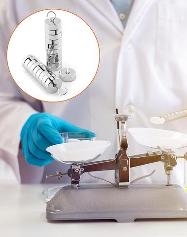 QWORK 4 مجموعة من الأوزان المشقوقة، 9 قطع مجموعة كتلة مشقوقة مع شماعات - 9 أوزان (50 جرام) - 500 جرام in Kuwait