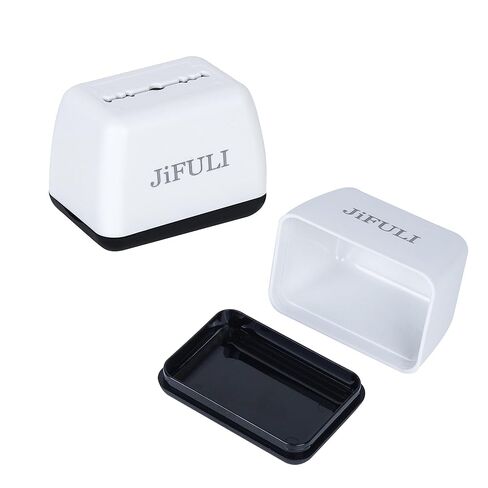SHIDOW Blade Bank, Blade Storage Box, Razor Metal Disposal Case for Storing Used Wasted Blades(2 Packs, White) in Saudi Arabia
