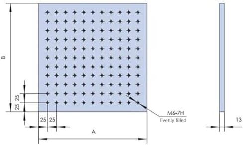 1pc High Precision Optical Flat 300x300mm*13mm 6061 Aluminum Alloy Anodized Sandblasted Honeycomb Optical Breadboard for Precision Machinery Inspection Positioning 1pcs 300 * 300 * 13 in Saudi Arabia