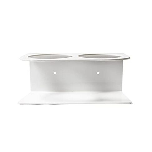 TrippNT 50017 White Acrylonitrile Butadiene Styrene Double Bottle Holder, Stores 2 Bottles of 500mL, 4.25" Diameter x 7.5" Width x 3.25" Height in Saudi Arabia