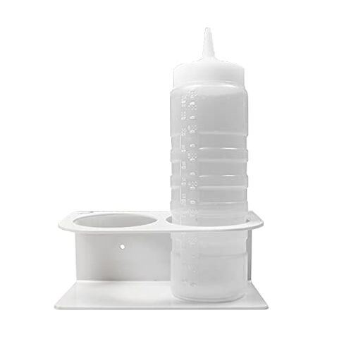 TrippNT 50017 White Acrylonitrile Butadiene Styrene Double Bottle Holder, Stores 2 Bottles of 500mL, 4.25" Diameter x 7.5" Width x 3.25" Height in Saudi Arabia