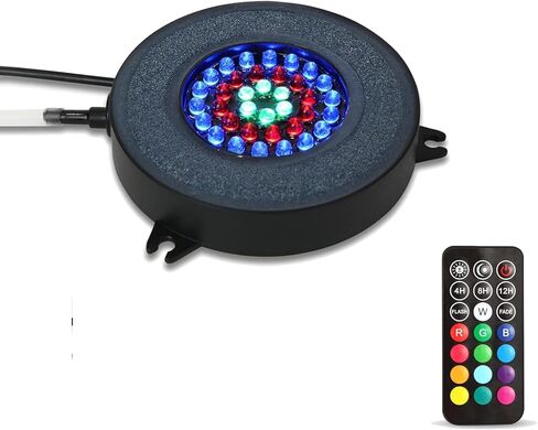 Underwater Aquarium Light 24/7 Mode Submersible Fish Tank LED Light, Full Spectrum Hidden Fish Tank Light with 3 Rows Beads 7 Colors Auto On Off, Adjustable Timer Remote Control in Kuwait