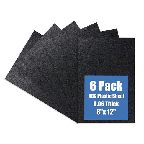 Kinlink White ABS Plastic Sheet 8" x 12"x 0.04" Flexible Moldable Impact Strength and High Tensile 1/25" Thick (1mm) Abs Sheet, Moldable Plastic DIY Materials for Home Decor and Handicrafts, 6 Pack in Kuwait