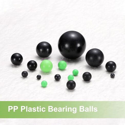 uxcell 200pcs PP Plastic Bearing Balls, 1/8"(3.175mm) Solid Plastic Balls G2 Precision Polypropylene Mini Ball, Green in Saudi Arabia
