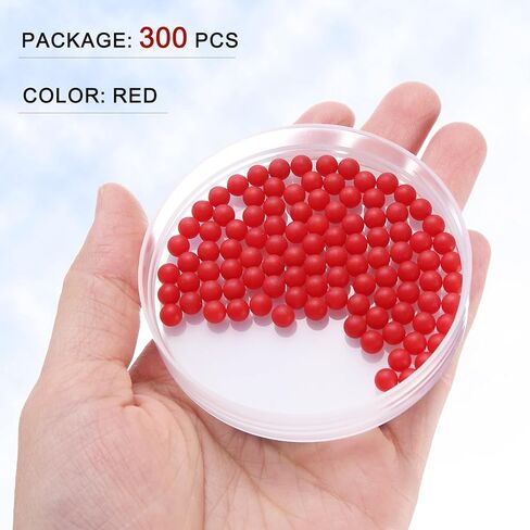 uxcell 100pcs PP Plastic Bearing Balls 3/8" Solid Plastic Balls, G2 Precision Bearing Ball Frosted Surface, Red in Saudi Arabia