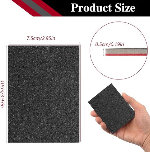 27 Pcs Sanding Sponge Pads, 120-3000 Grit Sandpaper Assortment, Wet Dry Washable Foam Sanding Block, Abrasive Sand Paper for Hand Sanders, Wood, Metal, Auto, Drywall, Furniture Polishing in Saudi Arabia