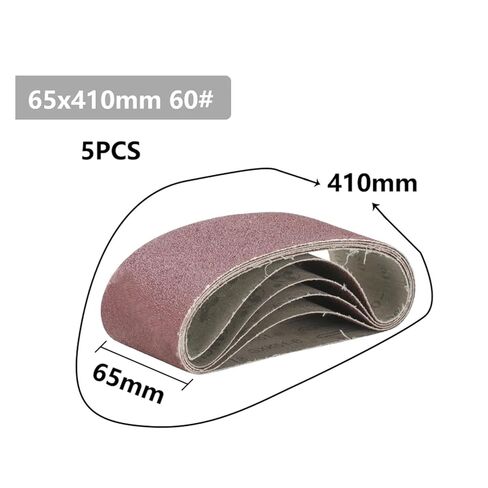 5Pcs 65 * 410mm Sanding Belt Grit 40 60 80 120 Sander Grinder Belt for Wood Soft Metal Polishing Abrasive Tools(5pcs Grit 60) in Saudi Arabia