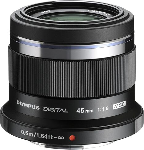 Olympus M. Zuiko Digital ED 45mm f1.8 (Black) Lens for Micro 4/3 Cameras - International Version (No Warranty) in Saudi Arabia