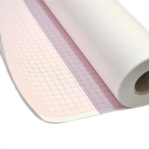 4 Rolls 210mm20m ECG Print Paper Thermal Recording Chart Papers for 12-Channel ECG/EKG Electrocardiogram Fit ECG1200G/1200F in Saudi Arabia