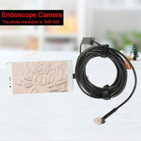 Heayzoki Endoscope Camera with Light, Mini Camera USB Endoscope for Android Phone and Computer, 6 Adjustable Led Lights Snake Borescope Camera with Micro USB, Type C in Saudi Arabia