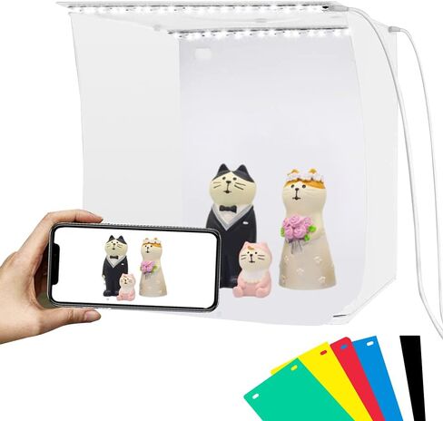 PULUZ Light Box Photography 24x15in, Portable Photo Studio Light Box with 336+336 LED Lights ＆4 Color backdrops Professional Photography Lighting Tent Kit for Big Product Photography Lightbox in Saudi Arabia