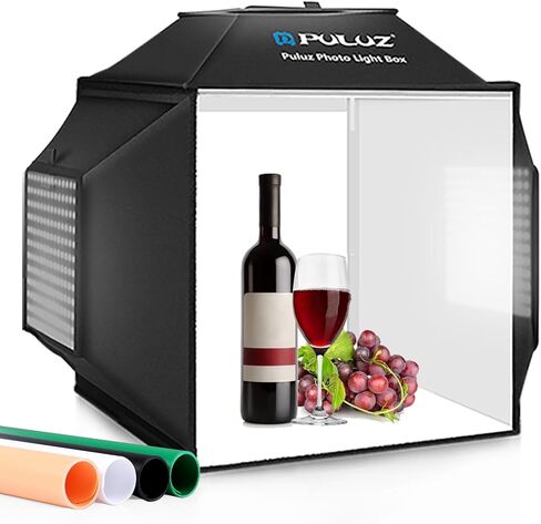 PULUZ Light Box Photography 24x15in, Portable Photo Studio Light Box with 336+336 LED Lights ＆4 Color backdrops Professional Photography Lighting Tent Kit for Big Product Photography Lightbox in Saudi Arabia