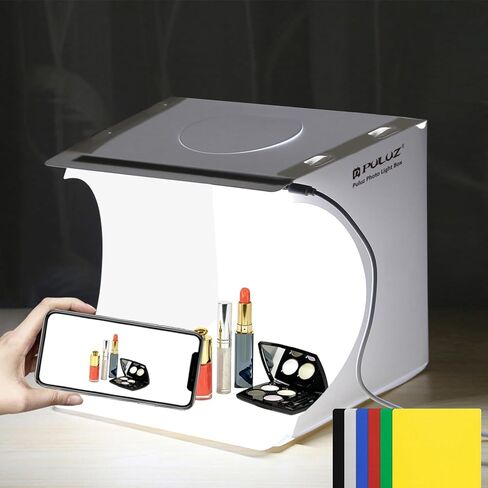 PULUZ Light Box Photography 24x15in, Portable Photo Studio Light Box with 336+336 LED Lights ＆4 Color backdrops Professional Photography Lighting Tent Kit for Big Product Photography Lightbox in Saudi Arabia