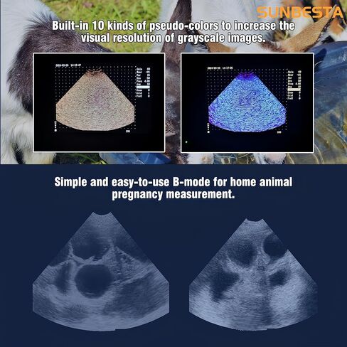 S-M6 Portable Vet Ultrasound Animal Pregnancy Scanner with Heated Sector Probe, 5.7″ HD Screen & Long Battery, for Pigs, Sheep, Dogs,Farm & Veterinary Clinic Use, Designed for Beginners,Video Playback in Saudi Arabia
