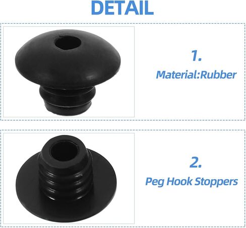 SEWACC 120pcs Pegboard Hook with Rubber Stoppers for Peg Hooks Secure Fastening Accessories for Organizing Tools Decorations and Storage in Home Office Workshop in Saudi Arabia