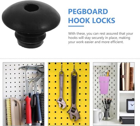 SEWACC 120pcs Pegboard Hook with Rubber Stoppers for Peg Hooks Secure Fastening Accessories for Organizing Tools Decorations and Storage in Home Office Workshop in Saudi Arabia