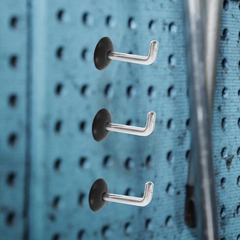 SEWACC 120pcs Pegboard Hook with Rubber Stoppers for Peg Hooks Secure Fastening Accessories for Organizing Tools Decorations and Storage in Home Office Workshop in Saudi Arabia