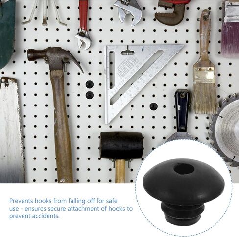 SEWACC 120pcs Pegboard Hook with Rubber Stoppers for Peg Hooks Secure Fastening Accessories for Organizing Tools Decorations and Storage in Home Office Workshop in Saudi Arabia